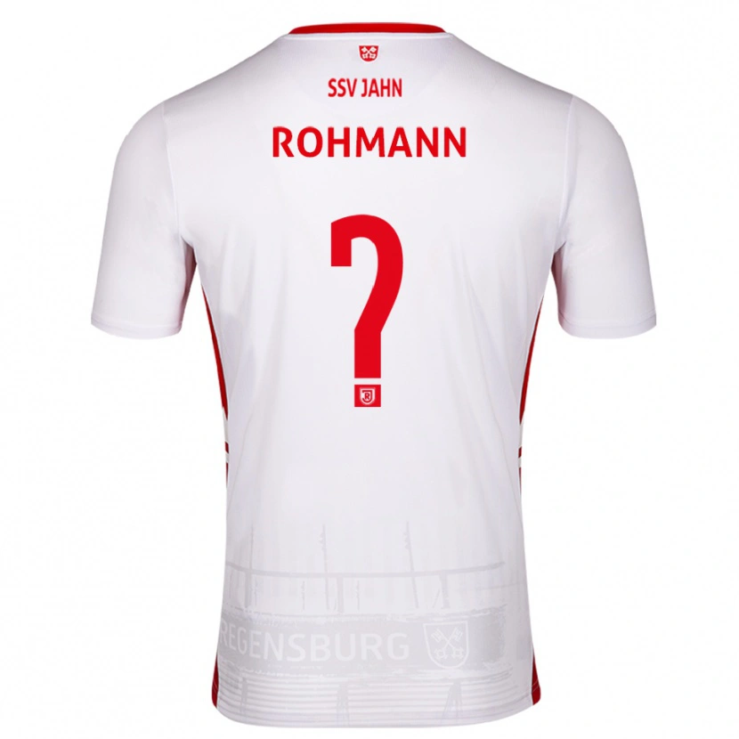 Danxen Hombre Camiseta Jonas Rohmann #0 Blanco Rojo 1ª Equipación 2025/26 La Camisa México