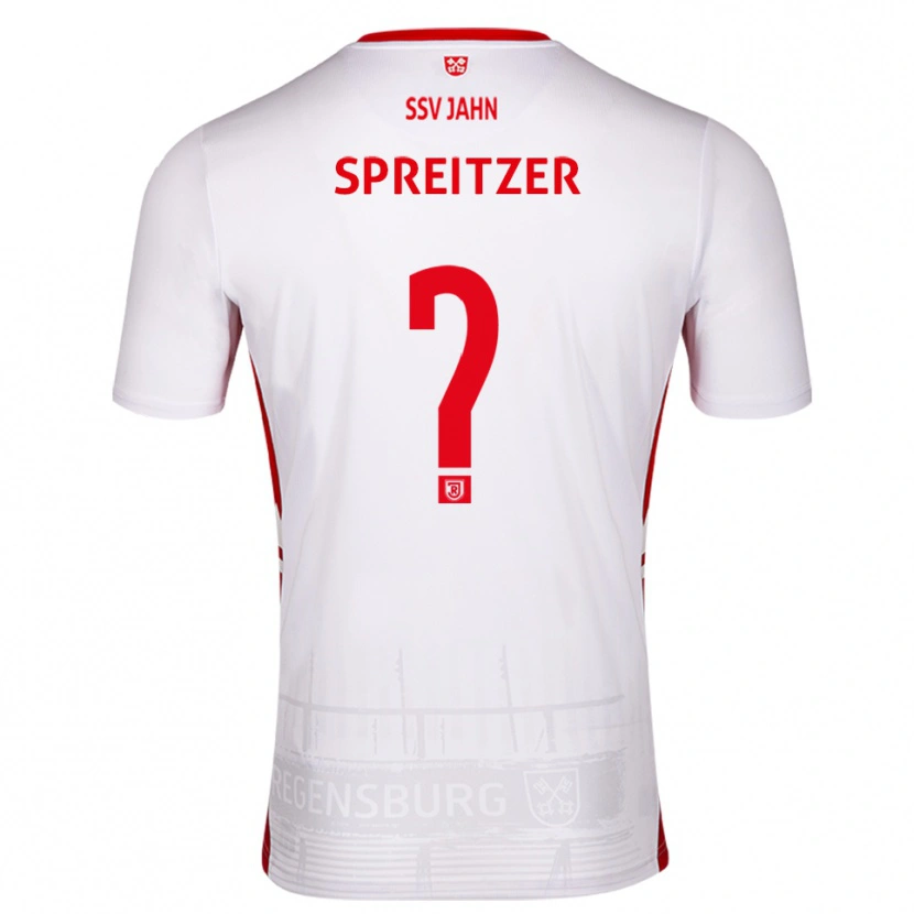 Danxen Hombre Camiseta Simon Spreitzer #0 Blanco Rojo 1ª Equipación 2025/26 La Camisa México