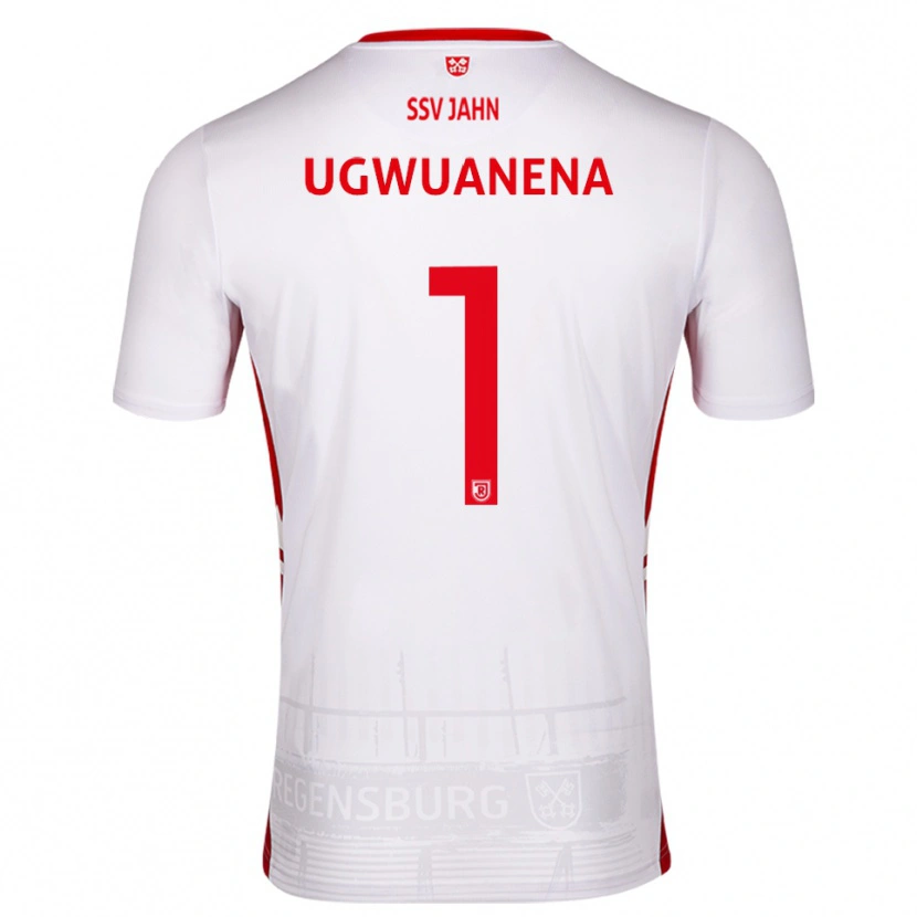 Danxen Hombre Camiseta Marvellous Ugwuanena #1 Blanco Rojo 1ª Equipación 2025/26 La Camisa México