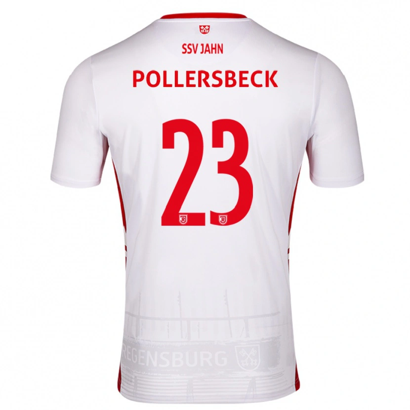 Danxen Hombre Camiseta Julian Pollersbeck #23 Blanco Rojo 1ª Equipación 2025/26 La Camisa México