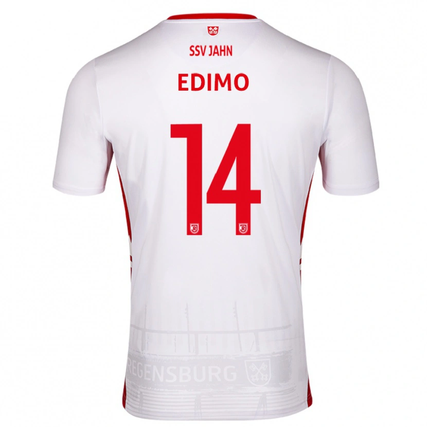 Danxen Hombre Camiseta Linroy Edimo #14 Blanco Rojo 1ª Equipación 2025/26 La Camisa México