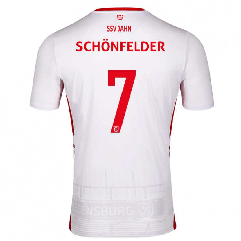 Danxen Hombre Camiseta Oscar Schönfelder #7 Blanco Rojo 1ª Equipación 2025/26 La Camisa México