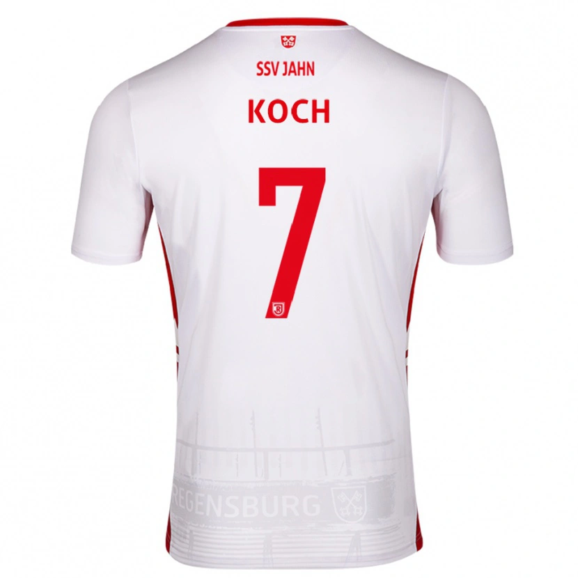 Danxen Hombre Camiseta Christian Koch #7 Blanco Rojo 1ª Equipación 2025/26 La Camisa México