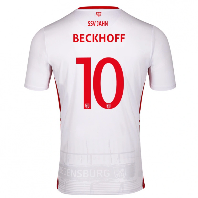 Danxen Hombre Camiseta Phil Beckhoff #10 Blanco Rojo 1ª Equipación 2025/26 La Camisa México