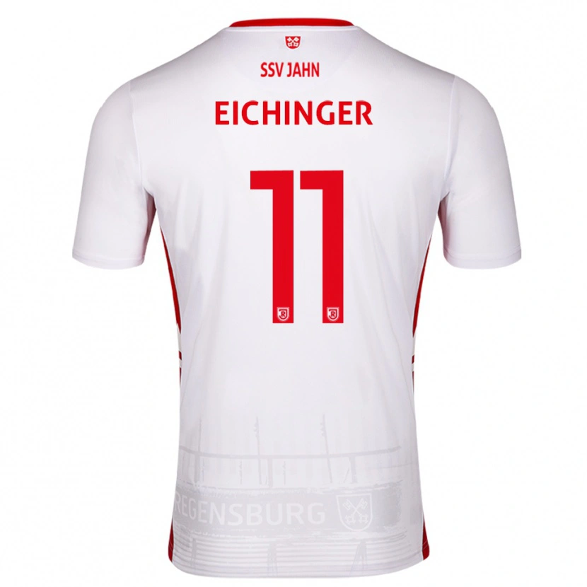 Danxen Hombre Camiseta Noel Eichinger #11 Blanco Rojo 1ª Equipación 2025/26 La Camisa México