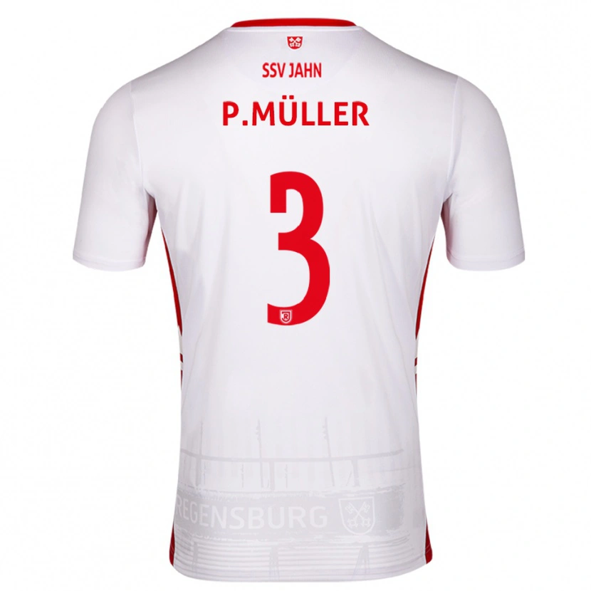 Danxen Hombre Camiseta Paul Müller #3 Blanco Rojo 1ª Equipación 2025/26 La Camisa México