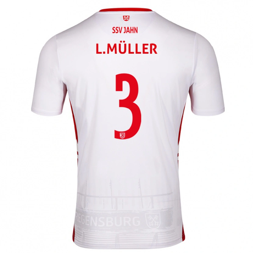 Danxen Hombre Camiseta Lenny Müller #3 Blanco Rojo 1ª Equipación 2025/26 La Camisa México