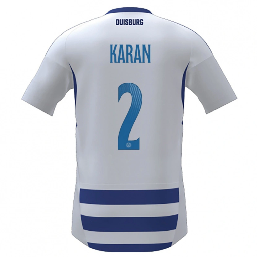 Danxen Hombre Camiseta Mikail Karan #2 Blanco Azul 1ª Equipación 2025/26 La Camisa México