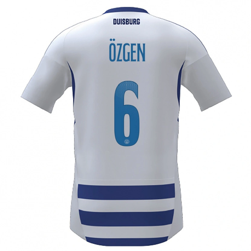 Danxen Hombre Camiseta Mirac Özgen #6 Blanco Azul 1ª Equipación 2025/26 La Camisa México