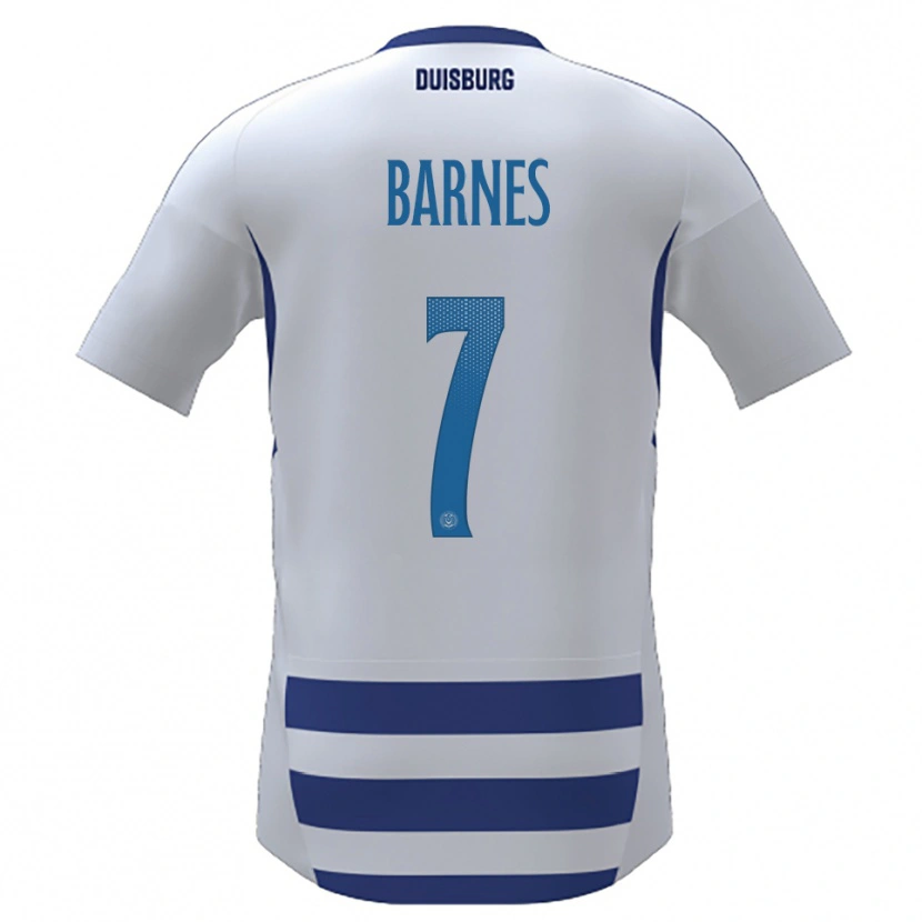 Danxen Hombre Camiseta Sejoba Barnes #7 Blanco Azul 1ª Equipación 2025/26 La Camisa México