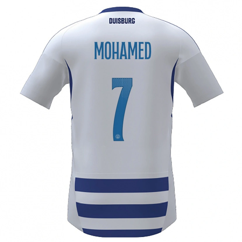 Danxen Hombre Camiseta Diyar Mohamed #7 Blanco Azul 1ª Equipación 2025/26 La Camisa México