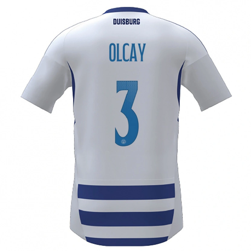 Danxen Hombre Camiseta Kadir Olcay #3 Blanco Azul 1ª Equipación 2025/26 La Camisa México