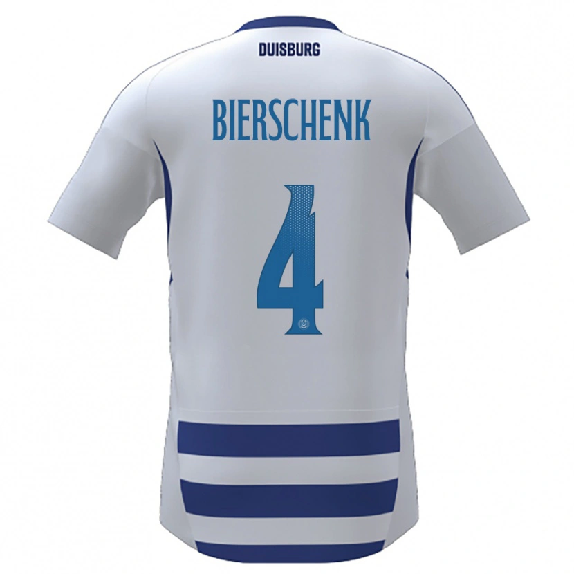 Danxen Hombre Camiseta Julian Bierschenk #4 Blanco Azul 1ª Equipación 2025/26 La Camisa México