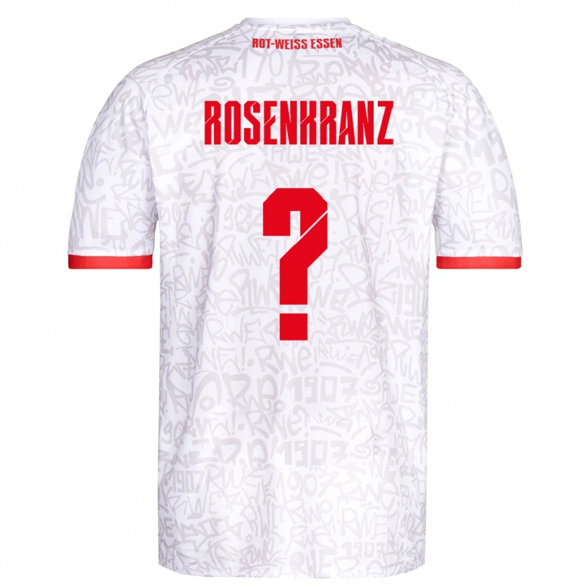 Danxen Hombre Camiseta Colin Rosenkranz #0 Blanco Rojo 1ª Equipación 2025/26 La Camisa México