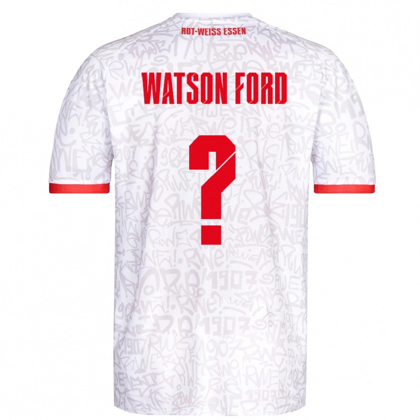 Danxen Hombre Camiseta Rawley Watson Ford #0 Blanco Rojo 1ª Equipación 2025/26 La Camisa México