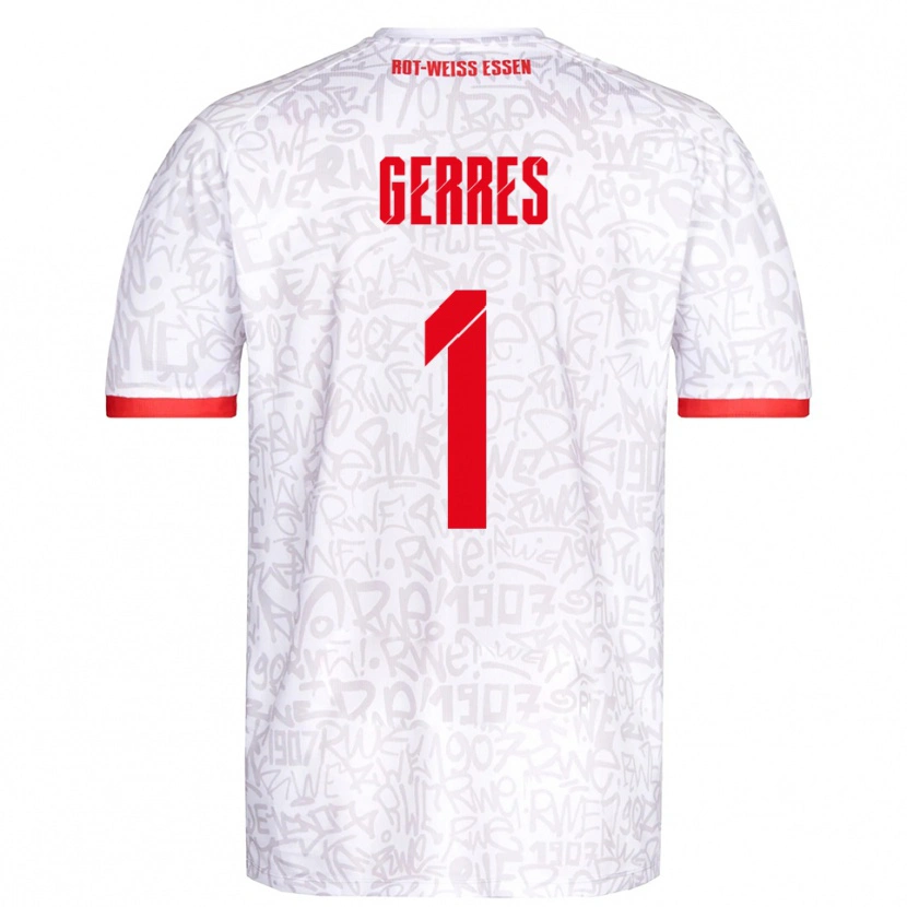 Danxen Hombre Camiseta Romero Gerres #1 Blanco Rojo 1ª Equipación 2025/26 La Camisa México
