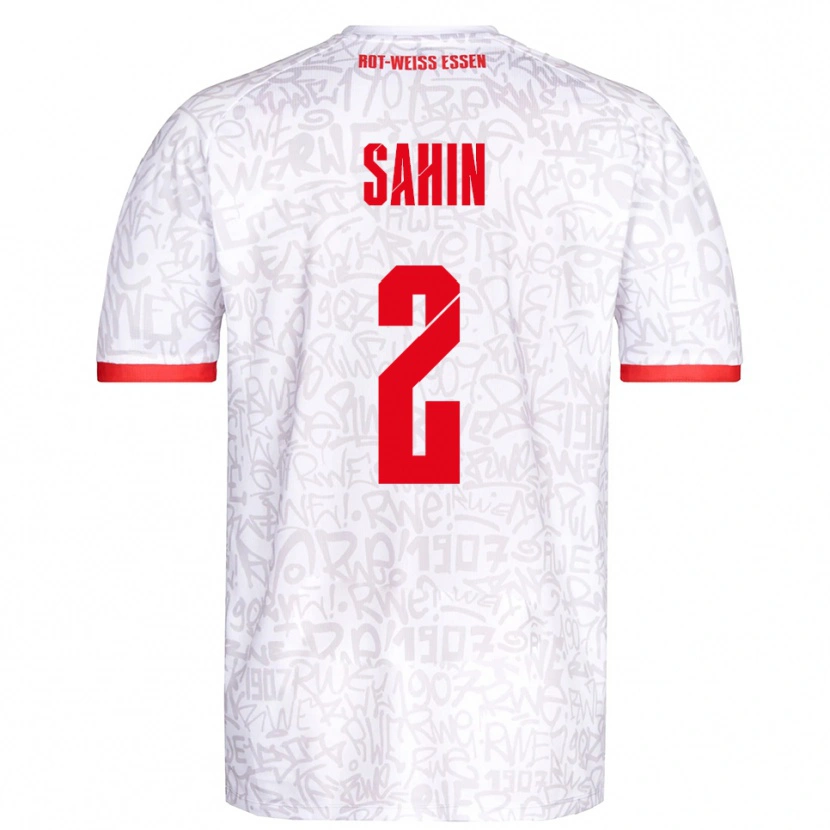 Danxen Hombre Camiseta Can Sahin #2 Blanco Rojo 1ª Equipación 2025/26 La Camisa México