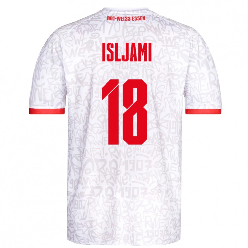 Danxen Hombre Camiseta Vleron Isljami #18 Blanco Rojo 1ª Equipación 2025/26 La Camisa México