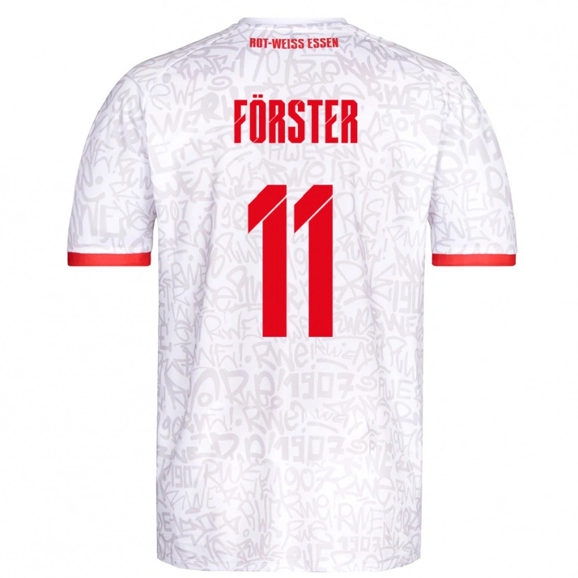 Danxen Hombre Camiseta Luis Förster #11 Blanco Rojo 1ª Equipación 2025/26 La Camisa México