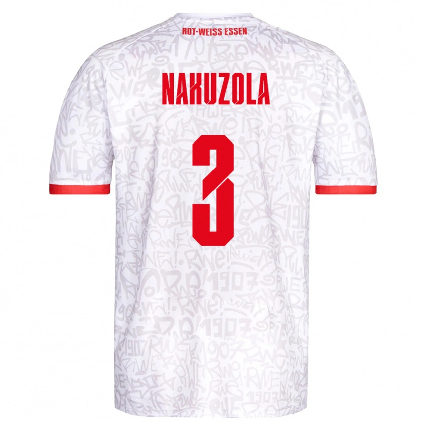 Danxen Hombre Camiseta Rael Nakuzola #3 Blanco Rojo 1ª Equipación 2025/26 La Camisa México