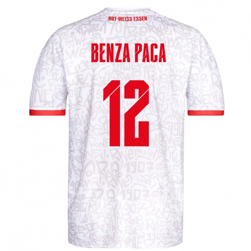 Danxen Hombre Camiseta Lynes Benza Paca #12 Blanco Rojo 1ª Equipación 2025/26 La Camisa México