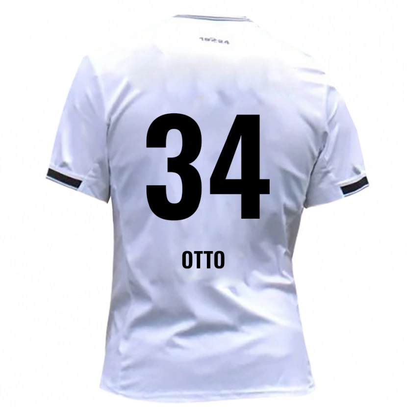 Danxen Hombre Camiseta Fynn Otto #34 Blanco Rojo 1ª Equipación 2025/26 La Camisa México