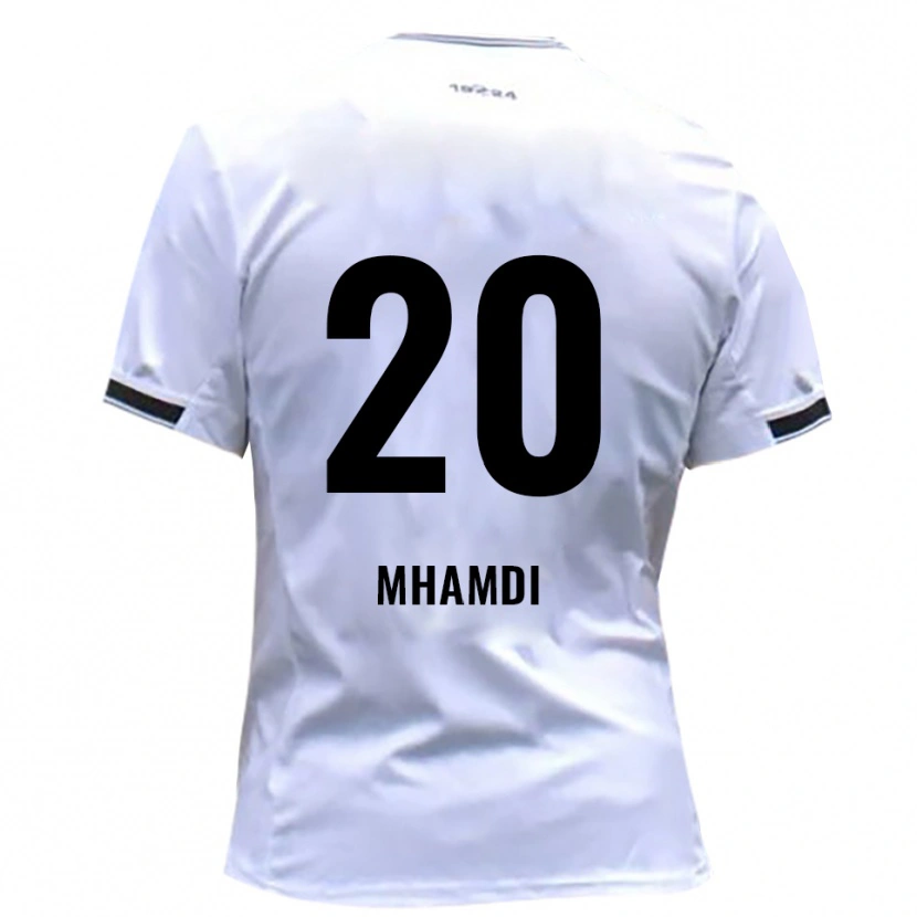 Danxen Hombre Camiseta Oualid Mhamdi #20 Blanco Rojo 1ª Equipación 2025/26 La Camisa México