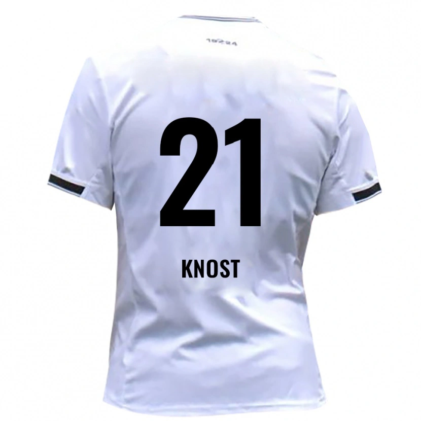 Danxen Hombre Camiseta Tobias Knost #21 Blanco Rojo 1ª Equipación 2025/26 La Camisa México