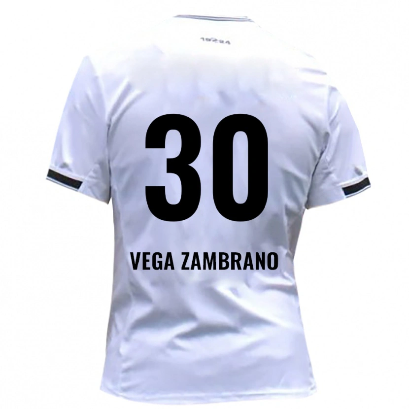 Danxen Hombre Camiseta Lian Vega Zambrano #30 Blanco Rojo 1ª Equipación 2025/26 La Camisa México