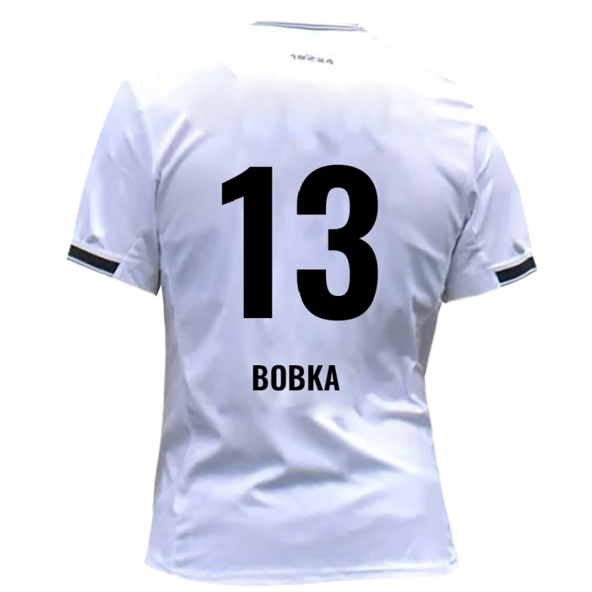 Danxen Hombre Camiseta Matti Bobka #13 Blanco Rojo 1ª Equipación 2025/26 La Camisa México