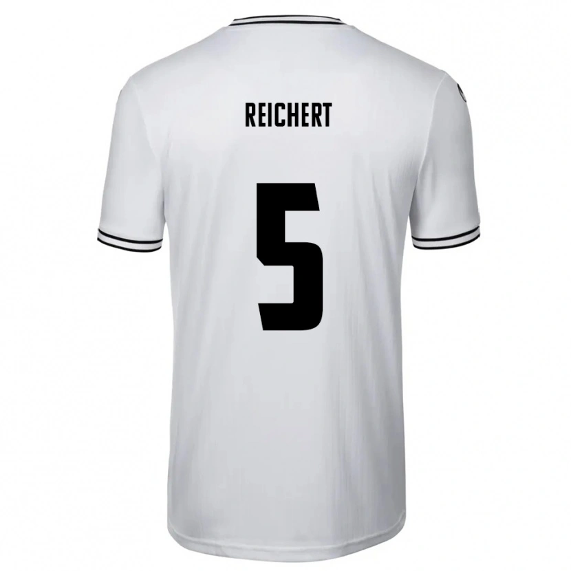 Danxen Hombre Camiseta Johannes Reichert #5 Blanco Negro 1ª Equipación 2025/26 La Camisa México