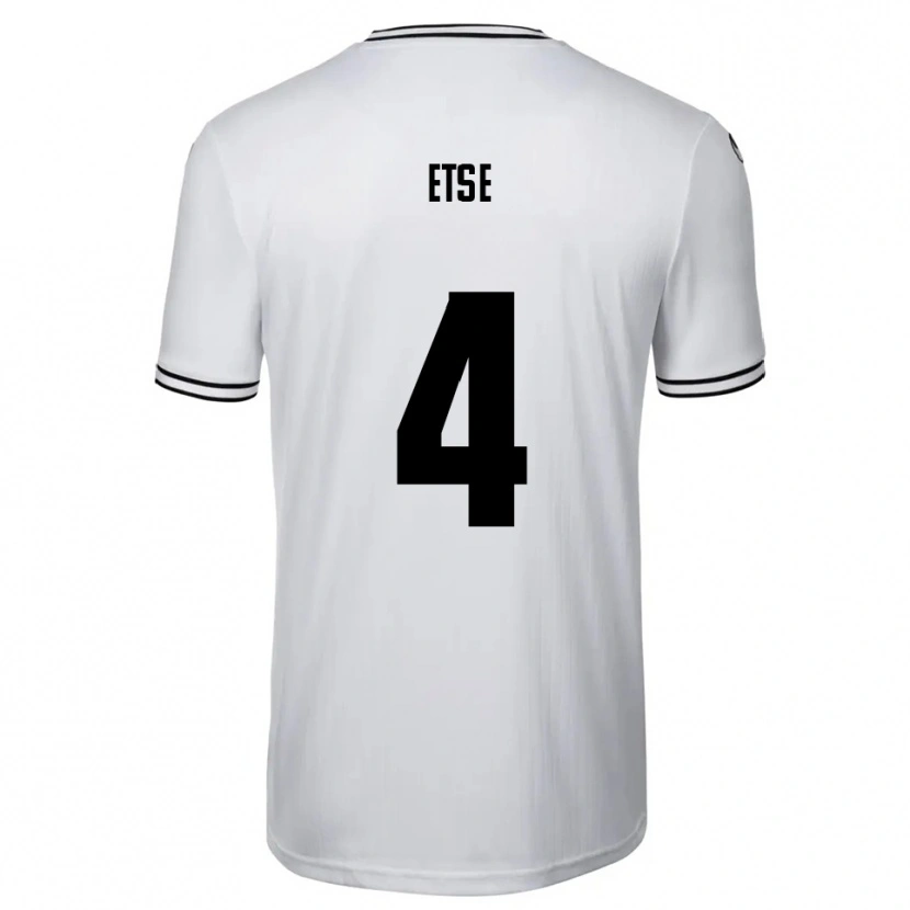 Danxen Hombre Camiseta Julian Etse #4 Blanco Negro 1ª Equipación 2025/26 La Camisa México