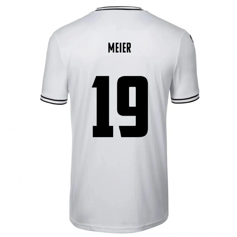 Danxen Hombre Camiseta Jonathan Meier #19 Blanco Negro 1ª Equipación 2025/26 La Camisa México