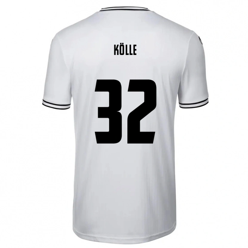 Danxen Hombre Camiseta Niklas Kölle #32 Blanco Negro 1ª Equipación 2025/26 La Camisa México