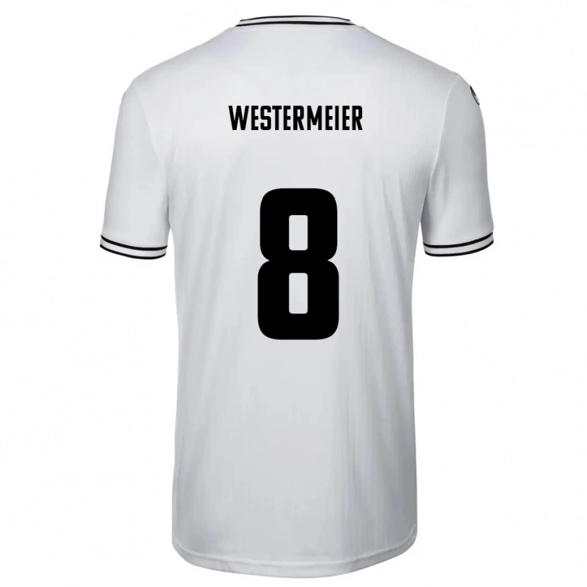 Danxen Hombre Camiseta Ben Westermeier #8 Blanco Negro 1ª Equipación 2025/26 La Camisa México