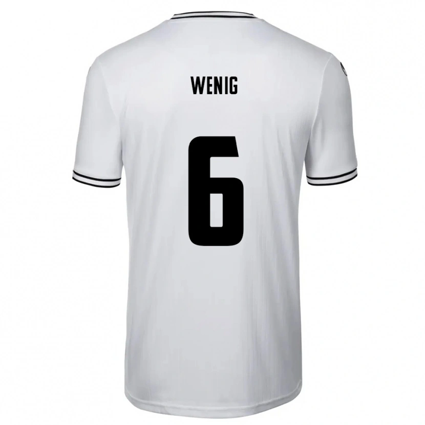 Danxen Hombre Camiseta Marcel Wenig #6 Blanco Negro 1ª Equipación 2025/26 La Camisa México