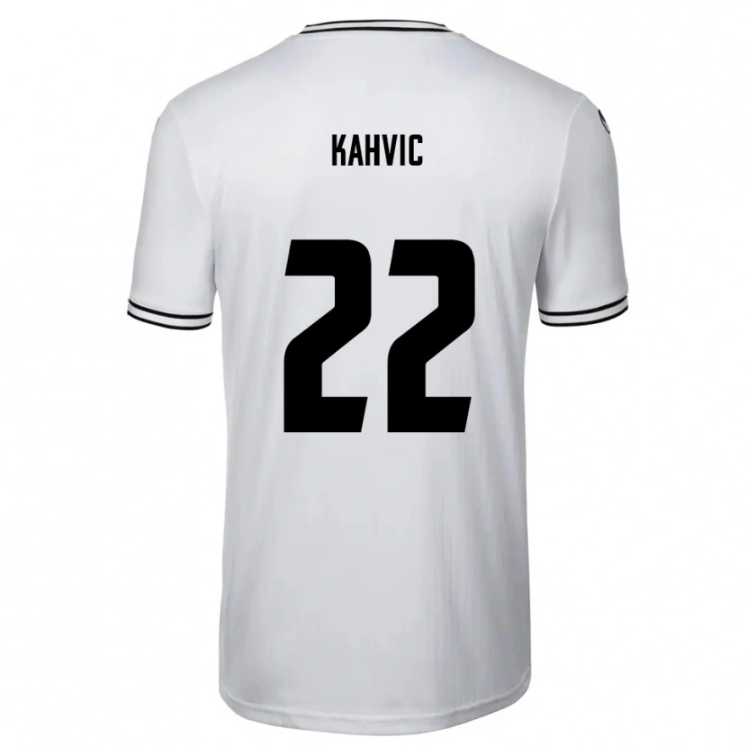 Danxen Hombre Camiseta Aleksandar Kahvic #22 Blanco Negro 1ª Equipación 2025/26 La Camisa México