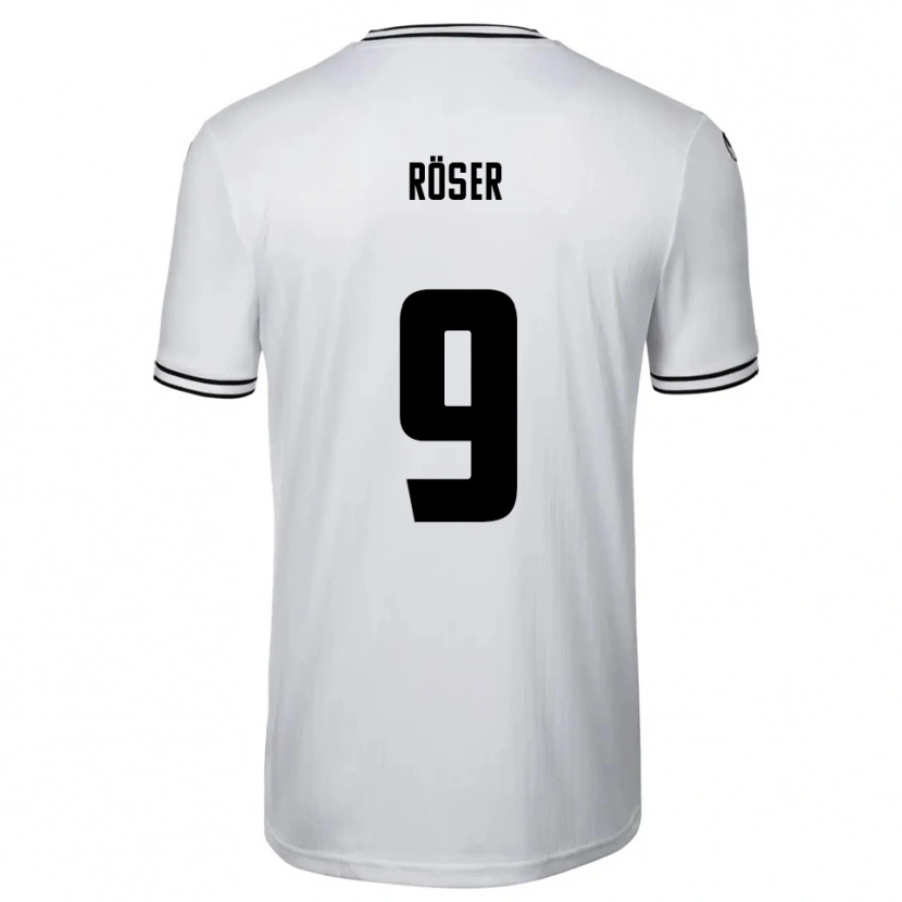 Danxen Hombre Camiseta Lucas Röser #9 Blanco Negro 1ª Equipación 2025/26 La Camisa México