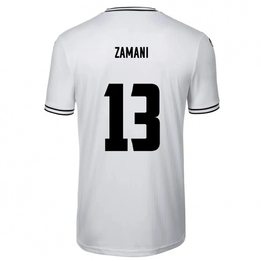 Danxen Hombre Camiseta Erfan Zamani #13 Blanco Negro 1ª Equipación 2025/26 La Camisa México