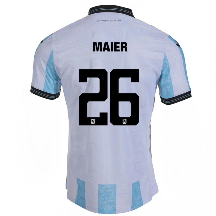 Danxen Hombre Camiseta Philipp Maier #26 Blanco Azul Cielo 1ª Equipación 2025/26 La Camisa México