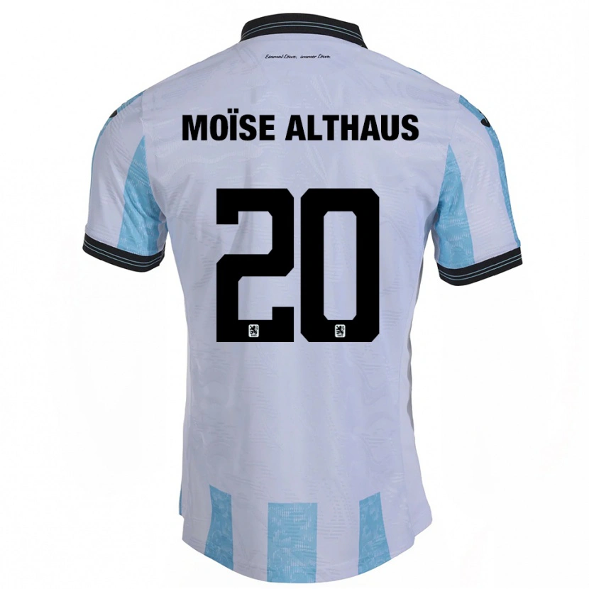 Danxen Hombre Camiseta Samuel Moïse Althaus #20 Blanco Azul Cielo 1ª Equipación 2025/26 La Camisa México
