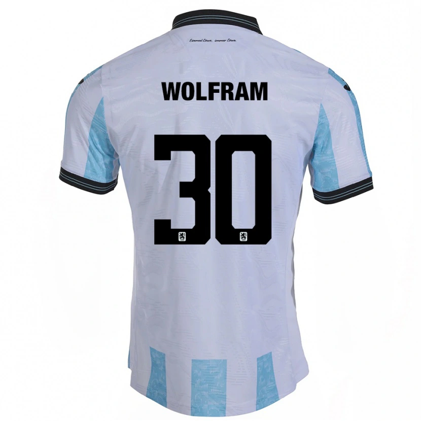 Danxen Hombre Camiseta Maximilian Wolfram #30 Blanco Azul Cielo 1ª Equipación 2025/26 La Camisa México