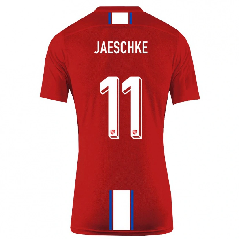 Danxen Hombre Camiseta Yannik Jaeschke #11 Rojo Blanco 1ª Equipación 2025/26 La Camisa México