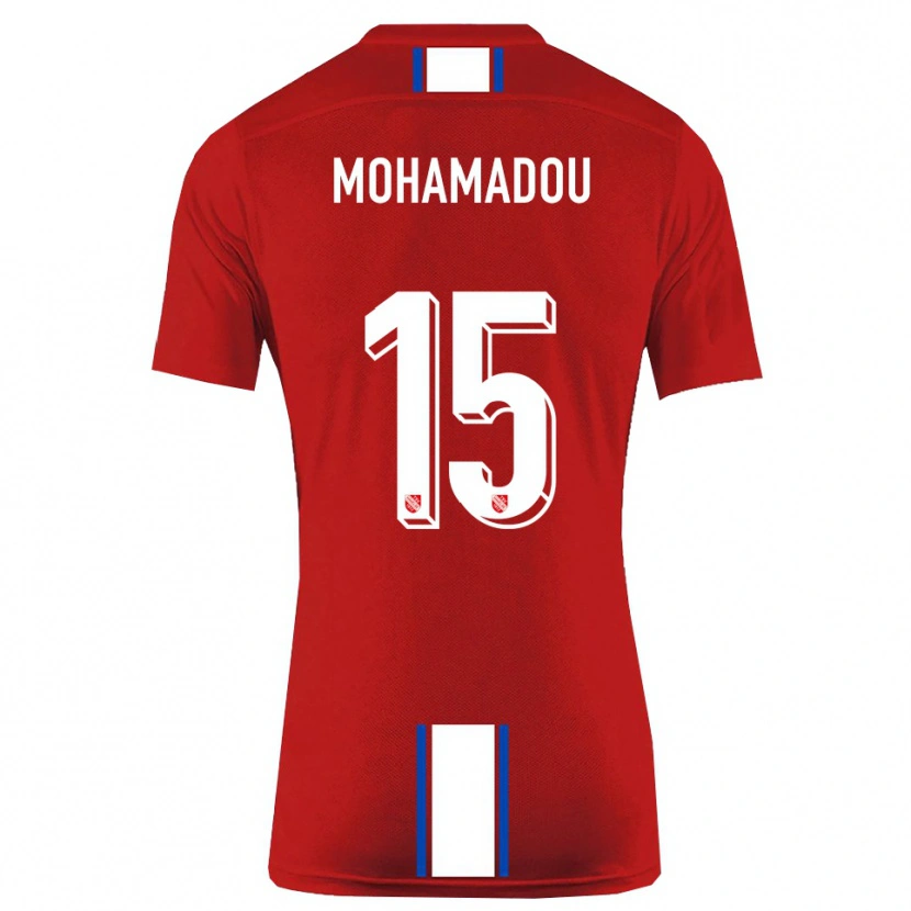 Danxen Hombre Camiseta Akram-Dine Mohamadou #15 Rojo Blanco 1ª Equipación 2025/26 La Camisa México