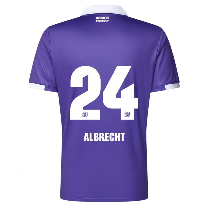 Danxen Hombre Camiseta Fabian Albrecht #24 Púrpura Blanco 1ª Equipación 2025/26 La Camisa México
