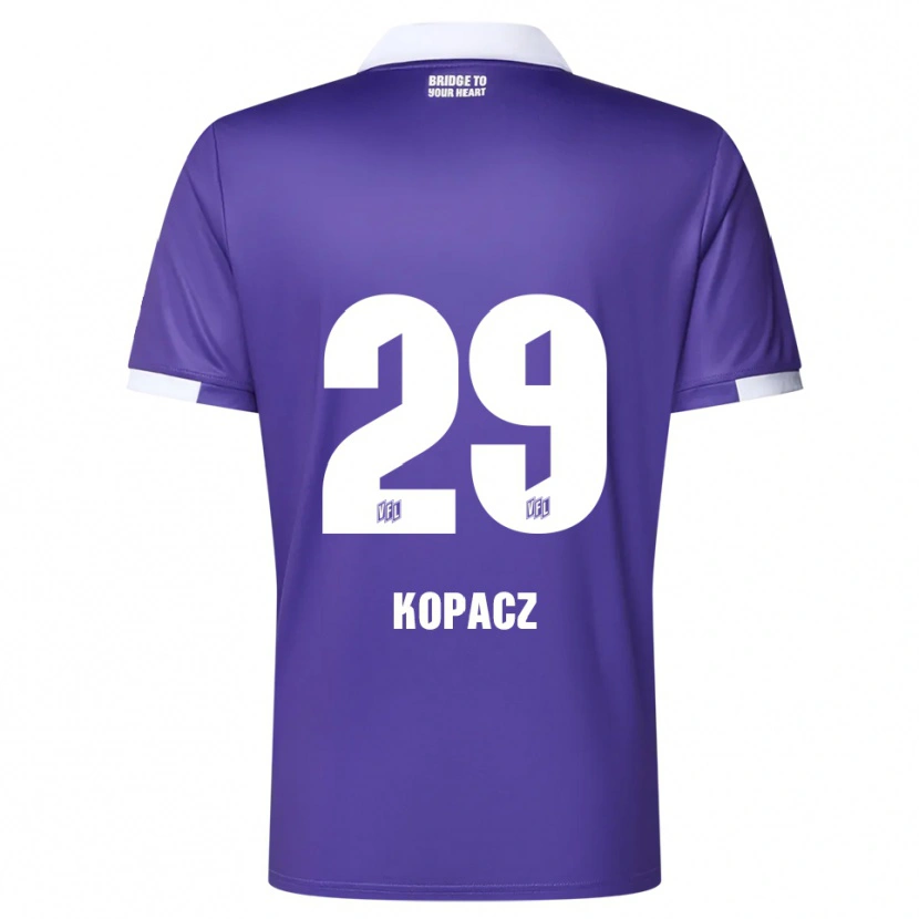 Danxen Hombre Camiseta David Kopacz #29 Púrpura Blanco 1ª Equipación 2025/26 La Camisa México