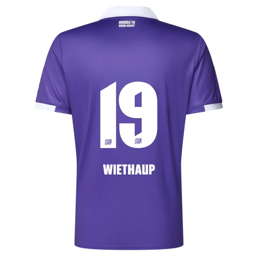 Danxen Hombre Camiseta Kevin Wiethaup #19 Púrpura Blanco 1ª Equipación 2025/26 La Camisa México
