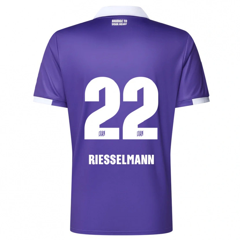 Danxen Hombre Camiseta Bernd Riesselmann #22 Púrpura Blanco 1ª Equipación 2025/26 La Camisa México