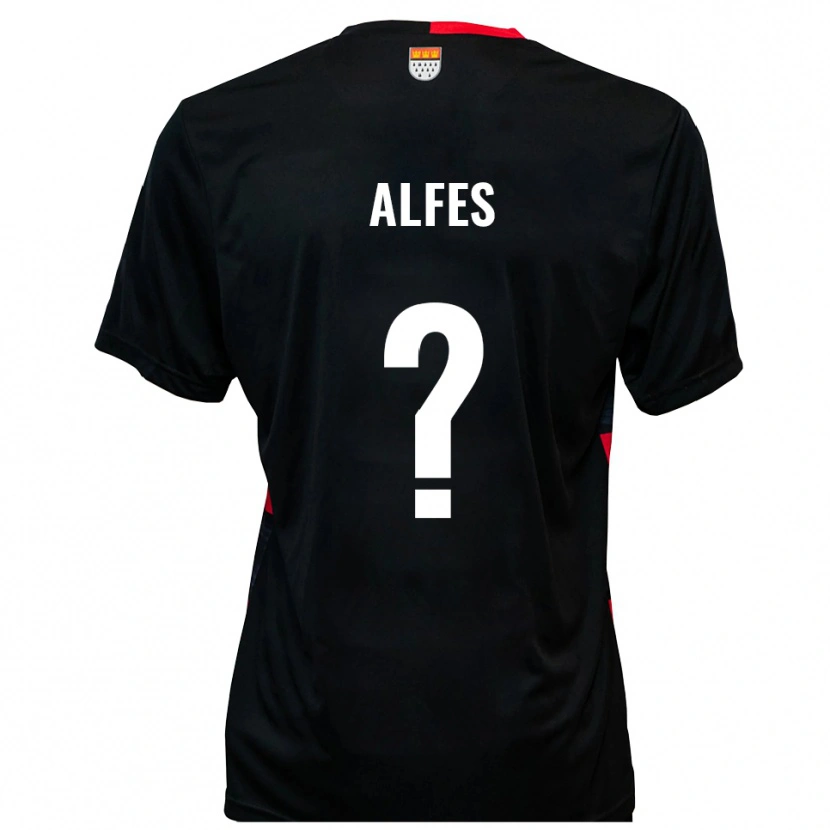 Danxen Hombre Camiseta Claire Alfes #0 Negro Rojo 1ª Equipación 2025/26 La Camisa México