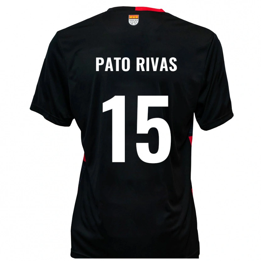 Danxen Hombre Camiseta Enrique Pato Rivas #15 Negro Rojo 1ª Equipación 2025/26 La Camisa México